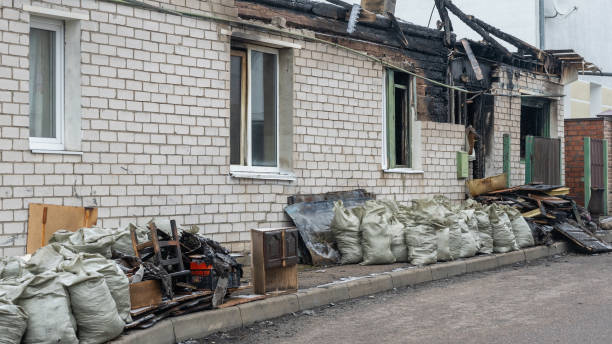 Professional Fire Damage Removal technician working in Camden, OH